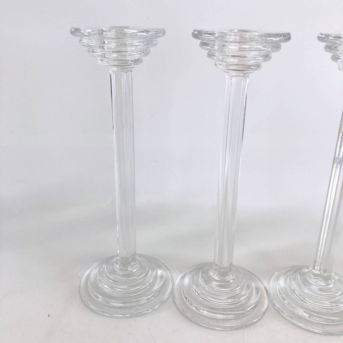  Lee Dell candle holder 4 pcs set crystal glass 