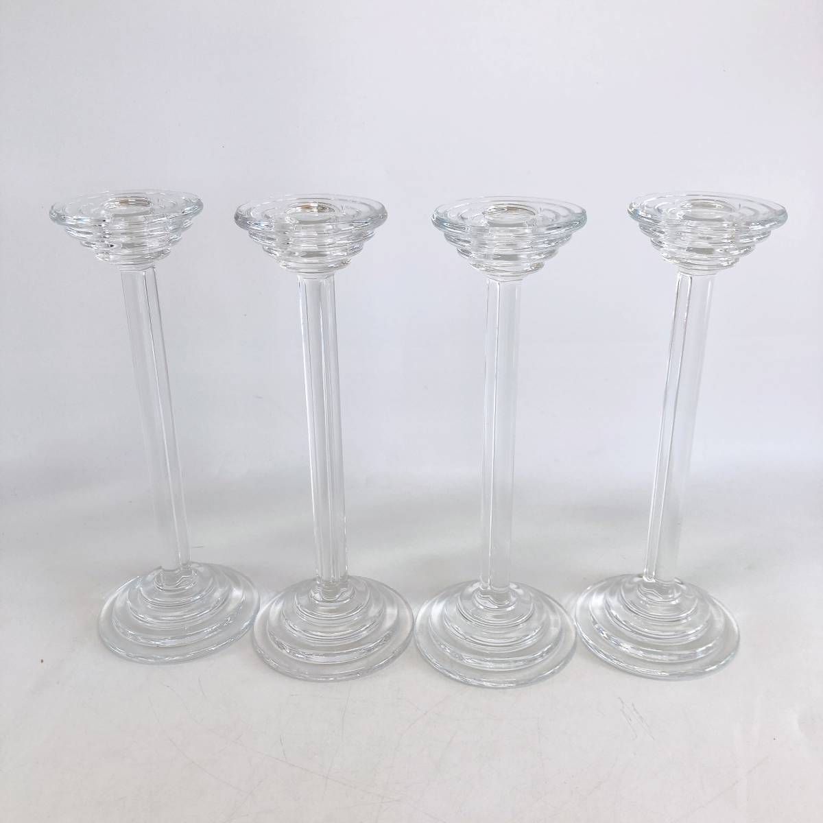  Lee Dell candle holder 4 pcs set crystal glass 