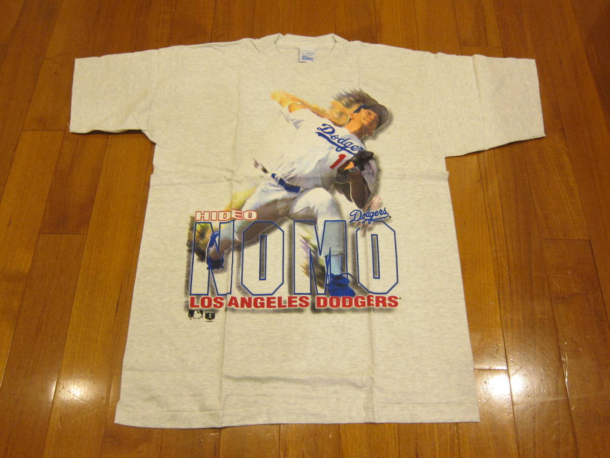 野茂英雄 Tシャツ ドジャース LA DODGERS NOMO サイズ L MADE IN USA _画像1