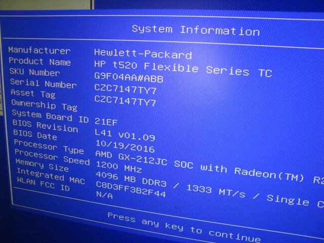 o1299/デスクトップPC/HP t520_画像2
