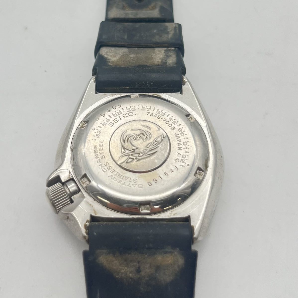 曽我部 12月 No.10 可動品 腕時計 SEIKO セイコー 7548-700B ブラック系 メンズ腕時計 デイデイト クオーツ ブランド_画像8
