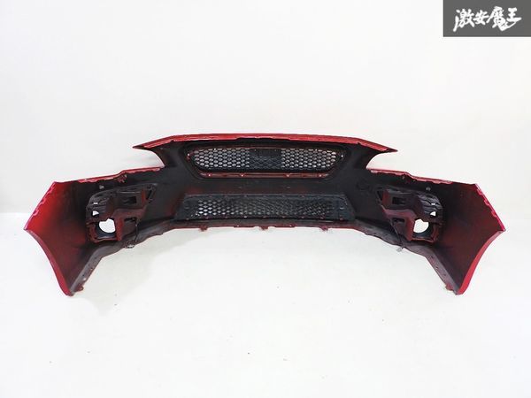 美品 スバル 純正 VAB WRX STi 前期 フロント バンパー CP7 ライトニングレッド グリル LED デイライト付き 57704VA000 VAG WRX S4_画像9