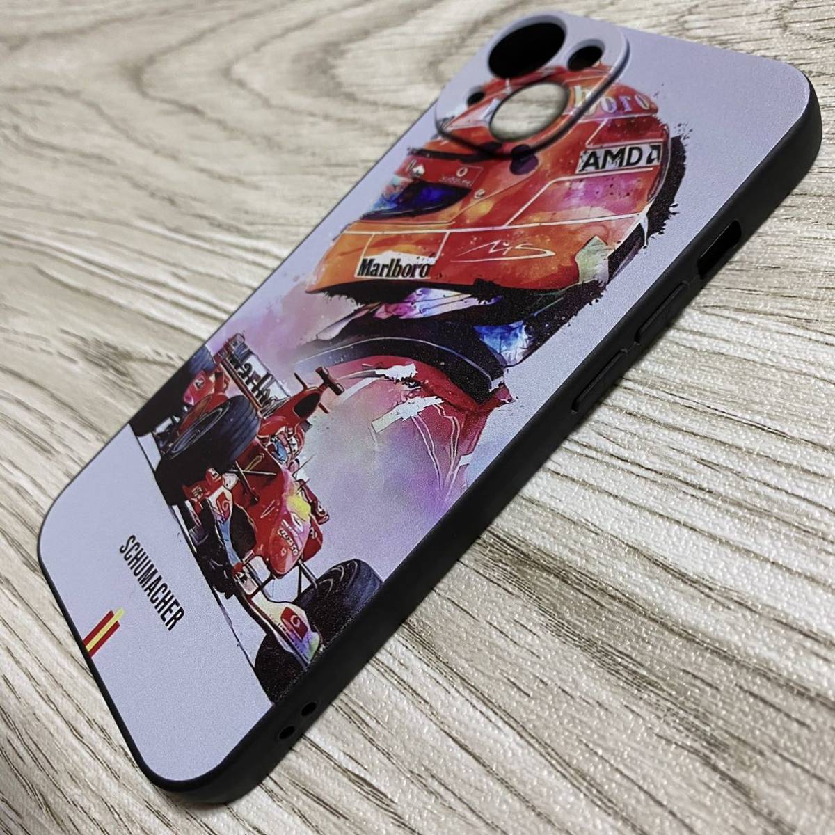 ミハエル・シューマッハ アート iPhone 14 ケース F1 フェラーリ Ferrari スマホ_画像2