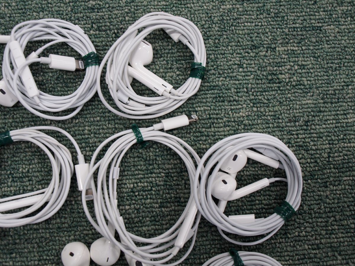 Apple EarPods Lightning イヤホン (A1748) 動作未確認 現状品 純正 10セット B50257_画像3