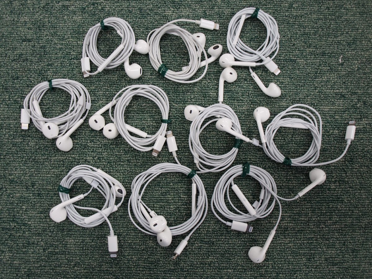 Apple EarPods Lightning イヤホン (A1748) 動作未確認 現状品 純正 10セット B50259_画像1
