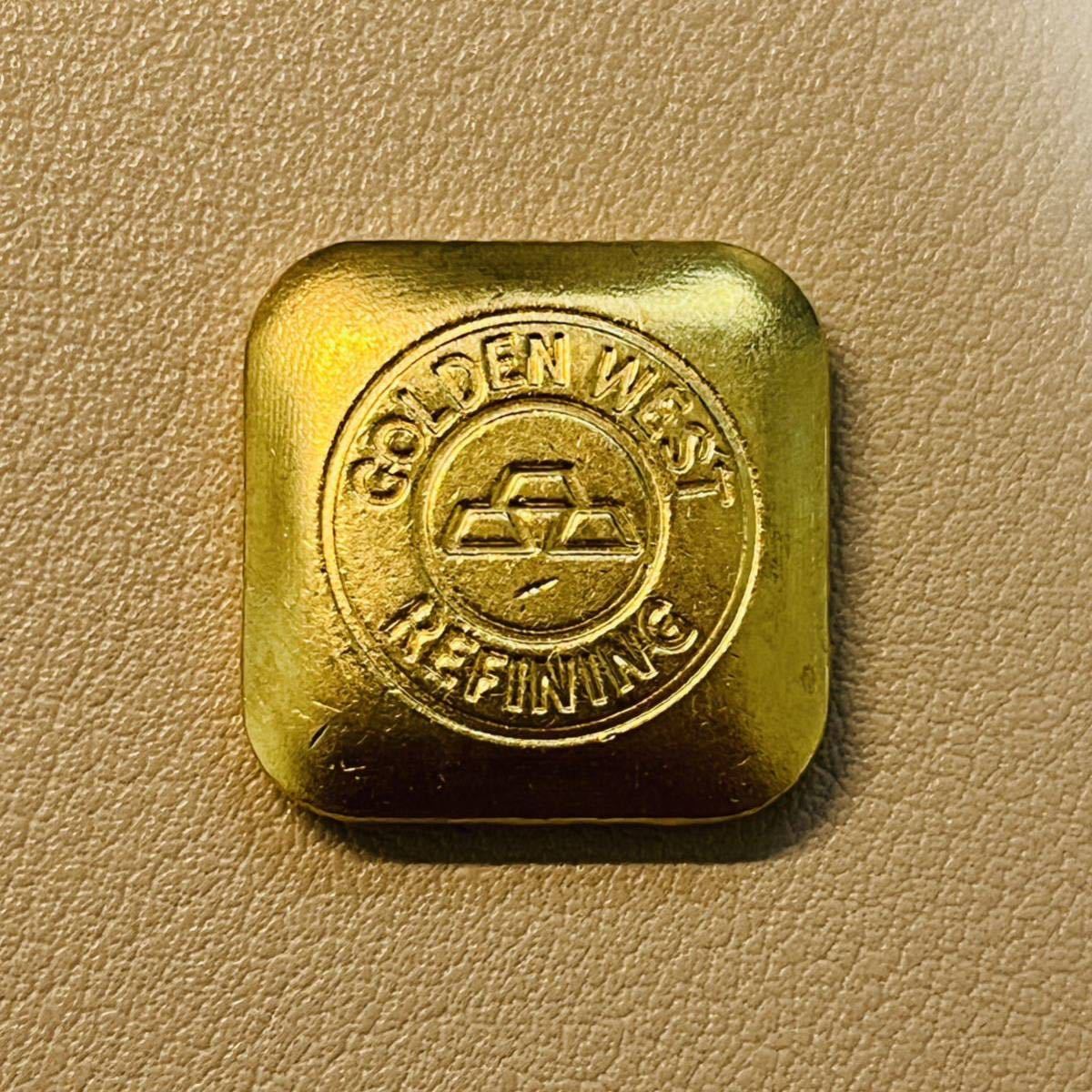 オーストラリア　古銭　ゴールデンウェスト　1オンス　四角　硬貨　金貨　重さ11.3g_画像1