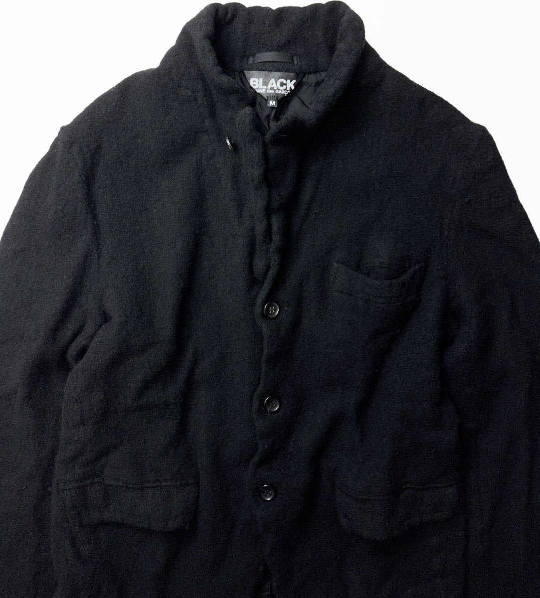 94AW 復刻 ウール縮絨 ジャケット コムデギャルソン BLACK 20AW 2020AW Garment Milled Boiled Wool Jacket HOMME PLUS オムプリュス1994AW_画像、説明文の転載・加工、編集利用禁止。