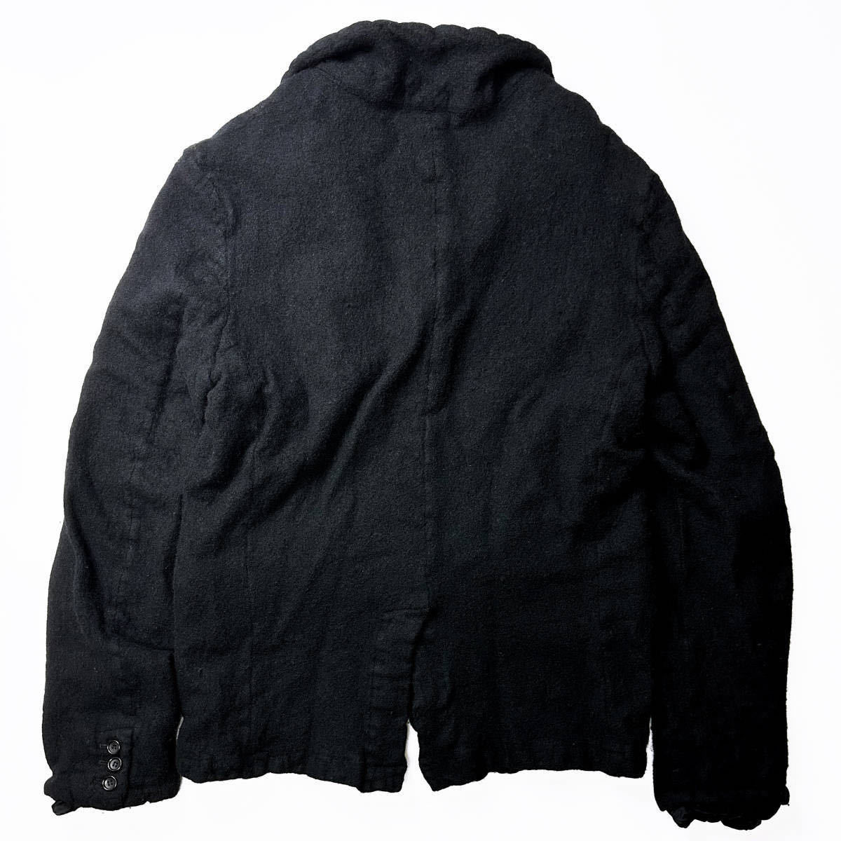 94AW 復刻 ウール縮絨 ジャケット コムデギャルソン BLACK 20AW 2020AW Garment Milled Boiled Wool Jacket HOMME PLUS オムプリュス1994AW_画像、説明文の転載・加工、編集利用禁止。