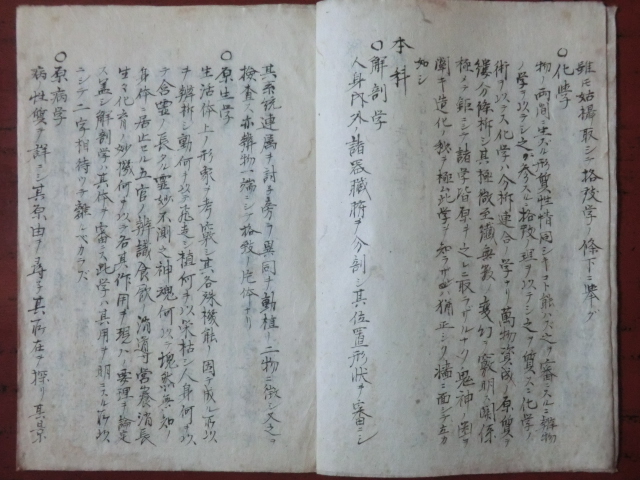 店舗良い 明治初期古文書医学書教科 医学生予科が勉強する学科 明治4年 医学一般