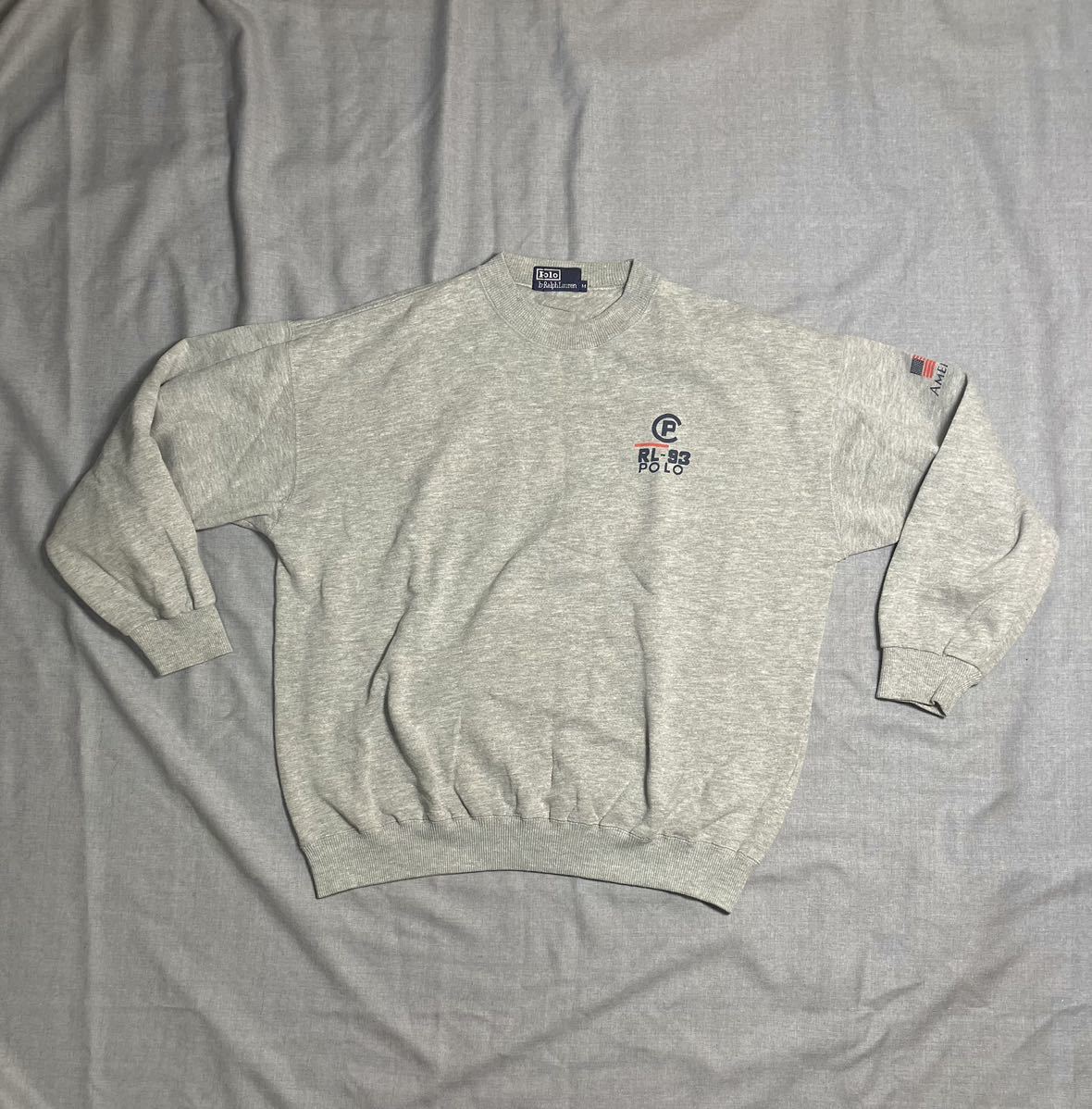 90s Polo Ralph Lauren America z cup sweat Vintage M 1992 1993 star article flag domestic regular goods POLO SPORT country sportsman
