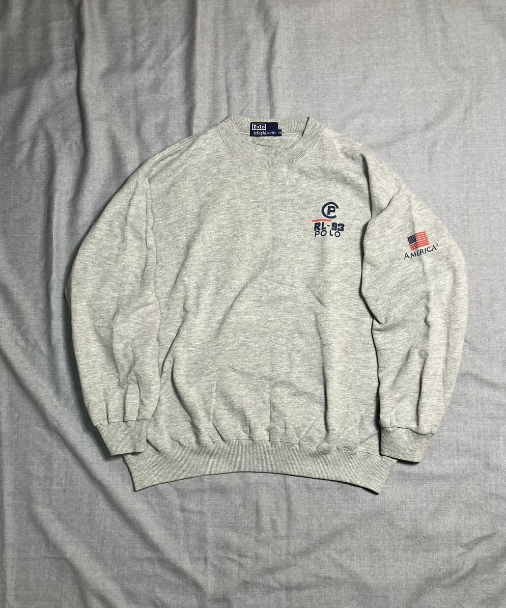 90s Polo Ralph Lauren America z cup sweat Vintage M 1992 1993 star article flag domestic regular goods POLO SPORT country sportsman