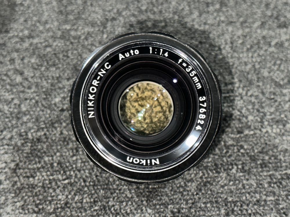 4●〇 Nikon Nikomat EL & NIKKOR-NC Auto 1:1.4 f=35mm フィルムカメラ レンズ / ニコン 〇●_画像3