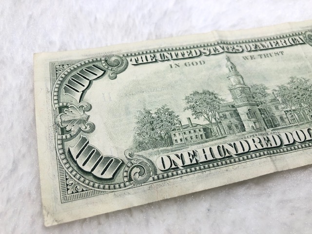 『アメリカ 100ドル 紙幣 古紙幣 古銭 米国 レターパックプラス発送可』_画像5