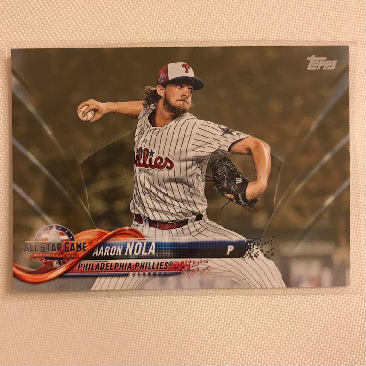 Aaron Nola[(Parallel Gold ♯/2018)Base Card][2018 update topps MLB]US-296(Philadelphia Phillies(PHI))(AS(all-star))_画像1