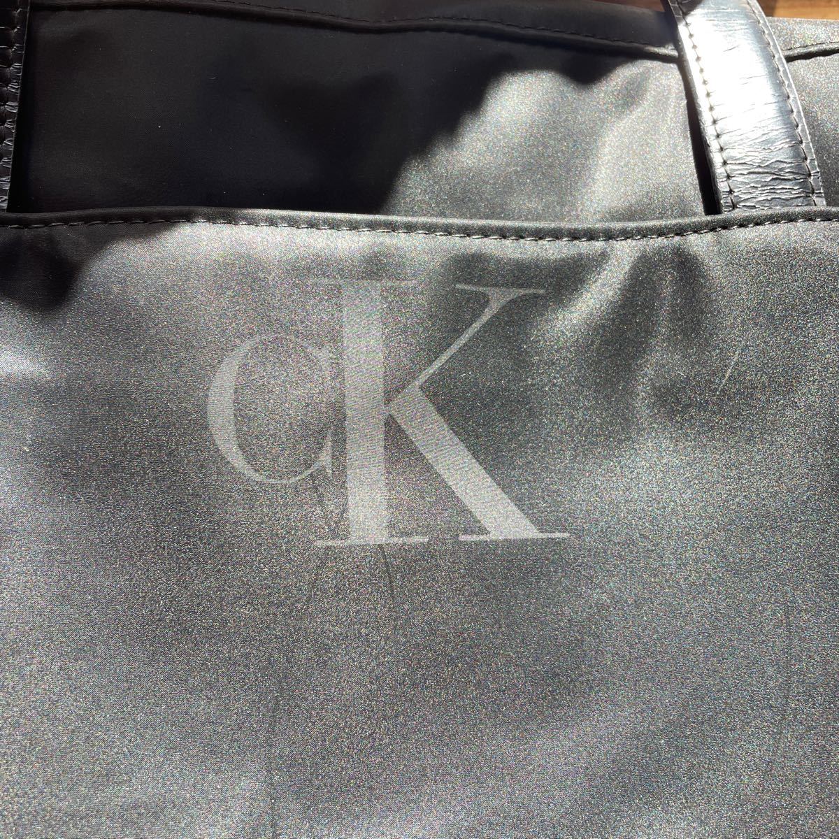 CK カルバンクライン　トートバッグ 黒 ビジネスバッグ 布バック　仕切り沢山機能バック_画像7