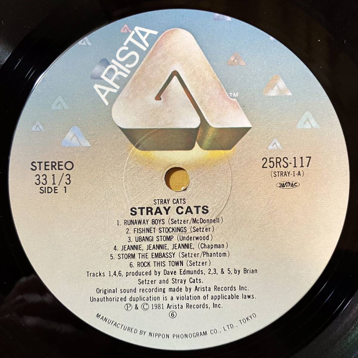 12H 帯付き ストレイ・キャッツ / 涙のラナウェイ・ボーイ Stray Cats 25RS-117 LP レコード アナログ盤_画像2