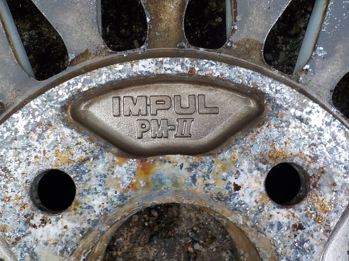 旧車 　INPUL PM-Ⅱ １２インチ 4.5J OFF＋45 PCD 100 アルミホイール 4本_画像6