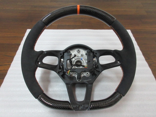 [ free shipping * including tax ] McLAREN 675LH steering gear carbon back s gold orange stitch 
