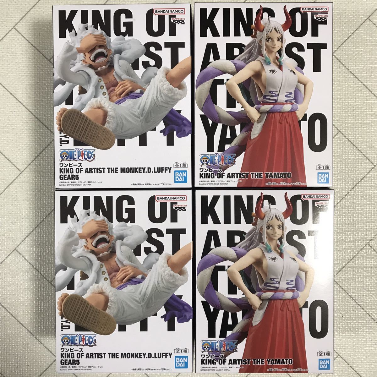 ベストセラー THE.D.LUFFY ARTIST OF KING ワンピース GEAR5 4個セット