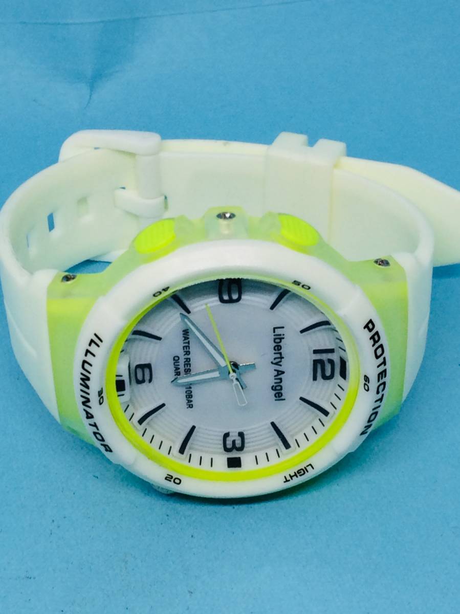 (B33)釣りに(*'▽')・リバティエンジェル・スポーツウォッチ（電池交換済み）メンズ腕時計USED（送料全国一律185円）素敵な時計です。_画像7