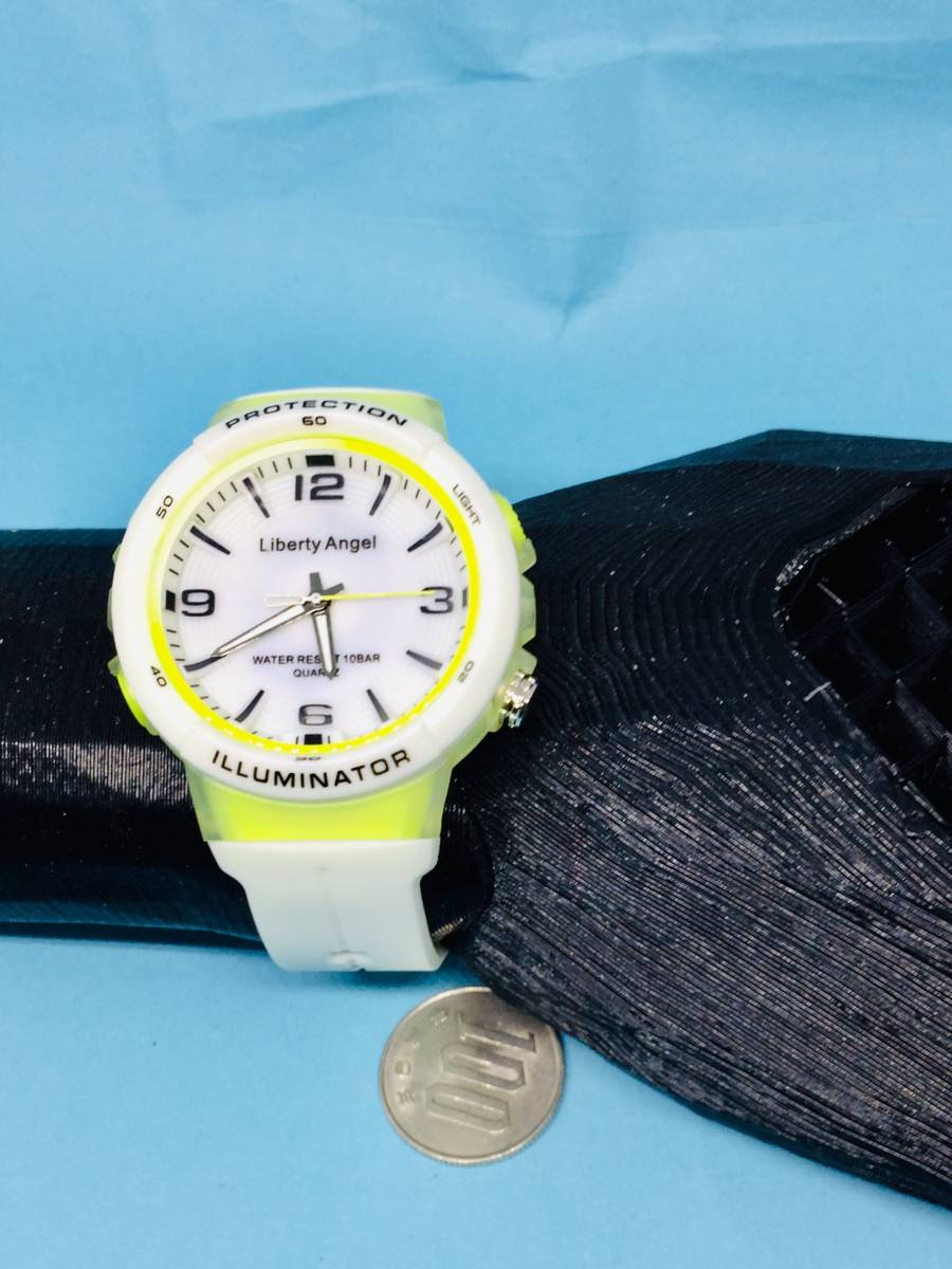 (B33)釣りに(*'▽')・リバティエンジェル・スポーツウォッチ（電池交換済み）メンズ腕時計USED（送料全国一律185円）素敵な時計です。_釣り・アウトドア・キャンプ・スポーツに。