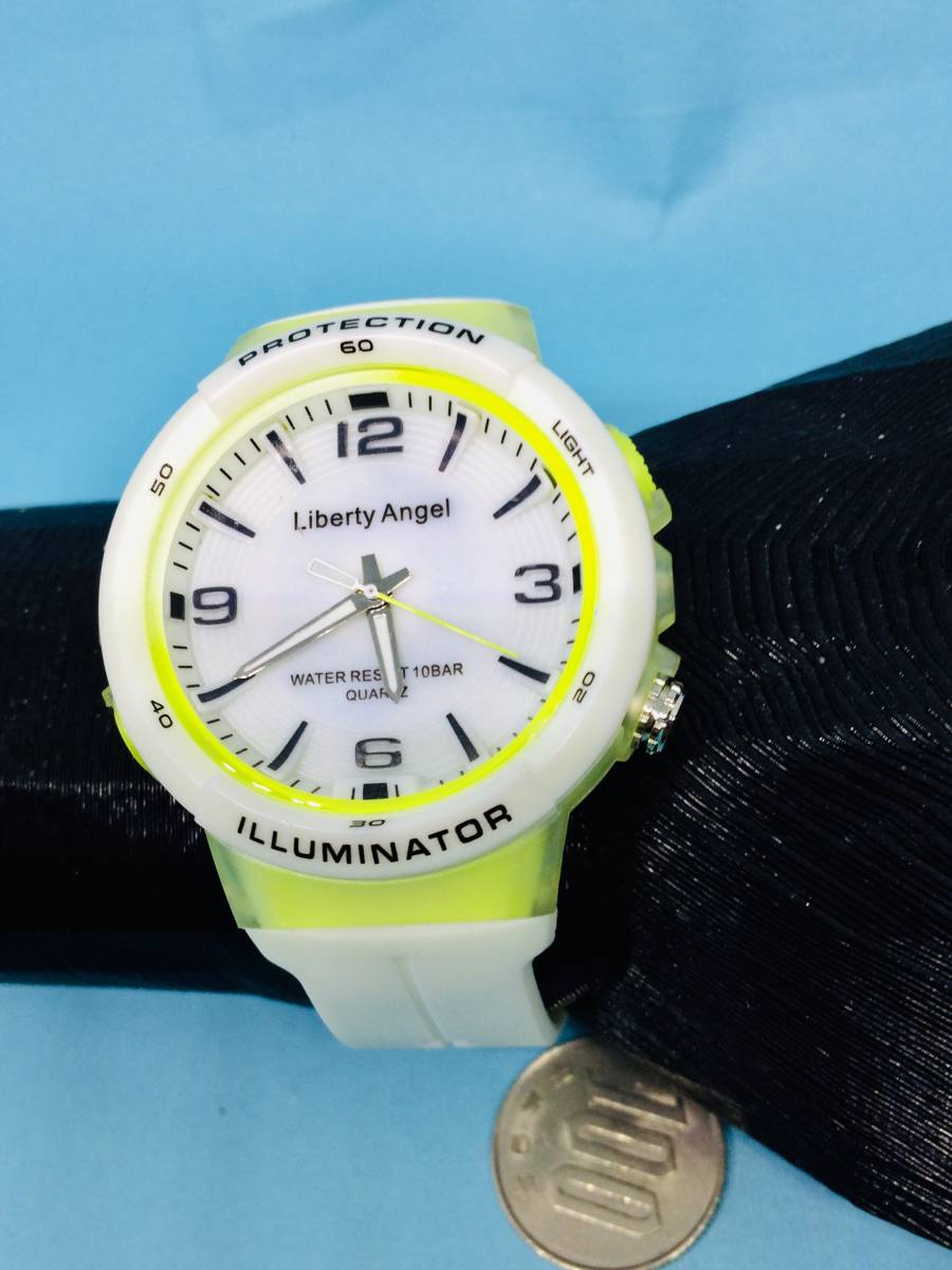 (B33)釣りに(*'▽')・リバティエンジェル・スポーツウォッチ（電池交換済み）メンズ腕時計USED（送料全国一律185円）素敵な時計です。_軽くて使いやすい時計です。