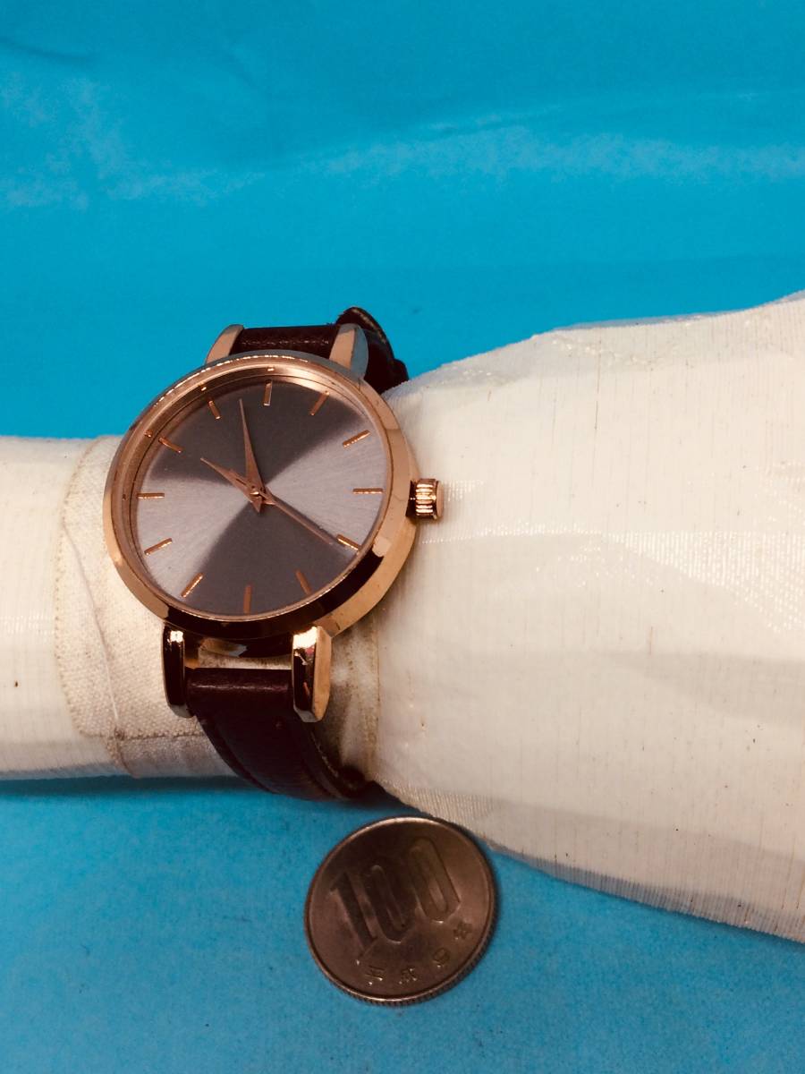 (B40)ピンクゴールド(*'▽')・XL100RG（電池交換済み）ピンクゴールド・レディス腕時計USED（送料全国一律185円）素敵な時計です。_画像8
