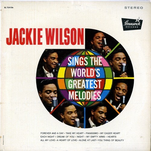 【ＬＰ】　JACKIE WILSON 「 SINGS THE WORLD'S GREATEST MELODIES 」 ( BRUNSWICK BL-754106 )_画像1