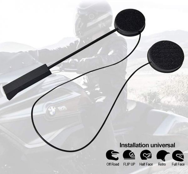 即納 2台セットバイク用 ヘッドセット インカム Bluetooth ワイヤレス バイク イヤホン 高音質 ステレオ ヘッドセットヘルメットスピーカー_画像9