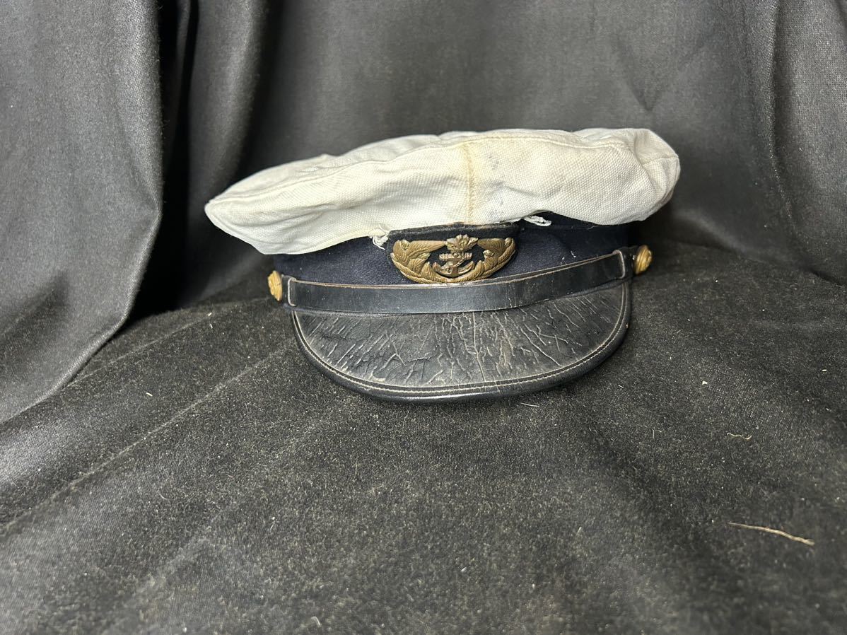 旧日本軍 海軍 制帽 軍帽 帽子 水兵帽カバー付 大日本帝国軍 92_画像8
