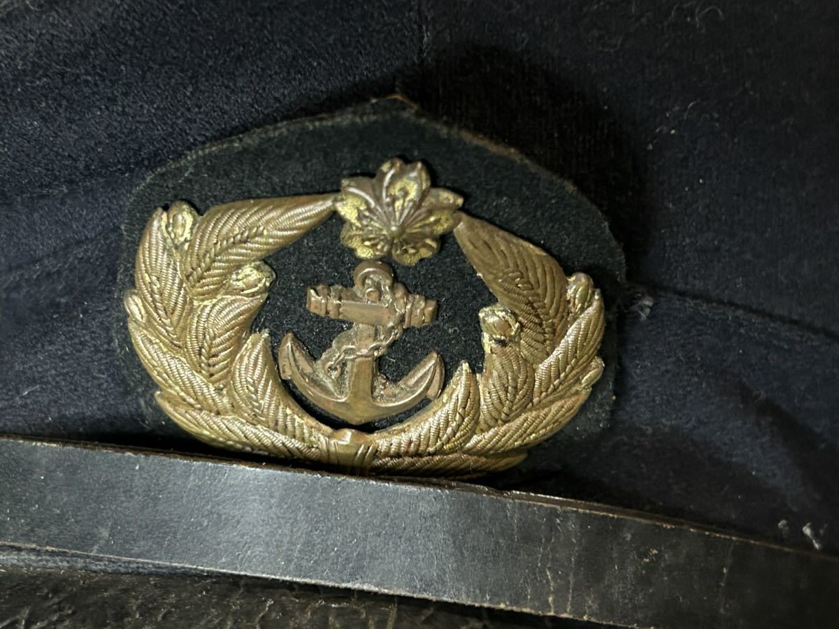 旧日本軍 海軍 制帽 軍帽 帽子 水兵帽カバー付 大日本帝国軍 92_画像2