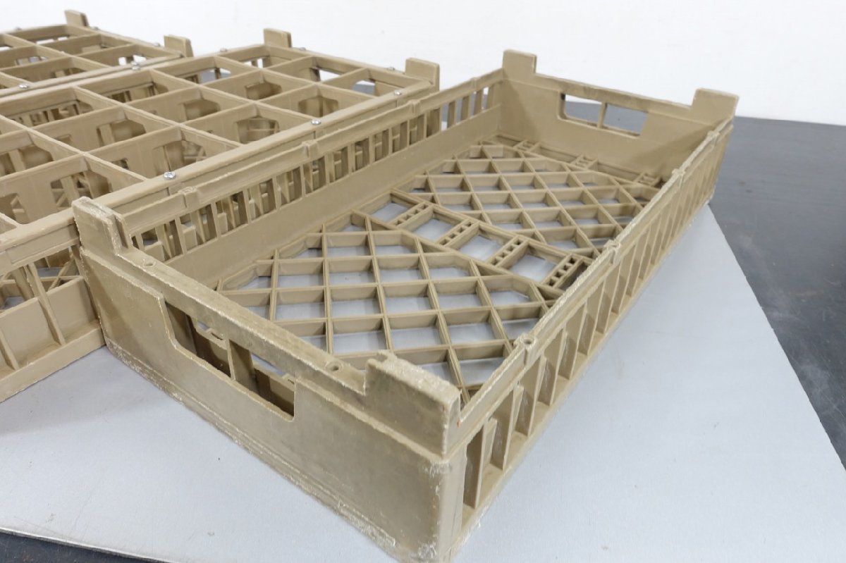 F　3個セット　50*25cm　食洗機ラック　ハーフサイズ　業務用　食器洗浄機　樹脂製　中古　厨房　洗浄機　ハーフラック_画像4