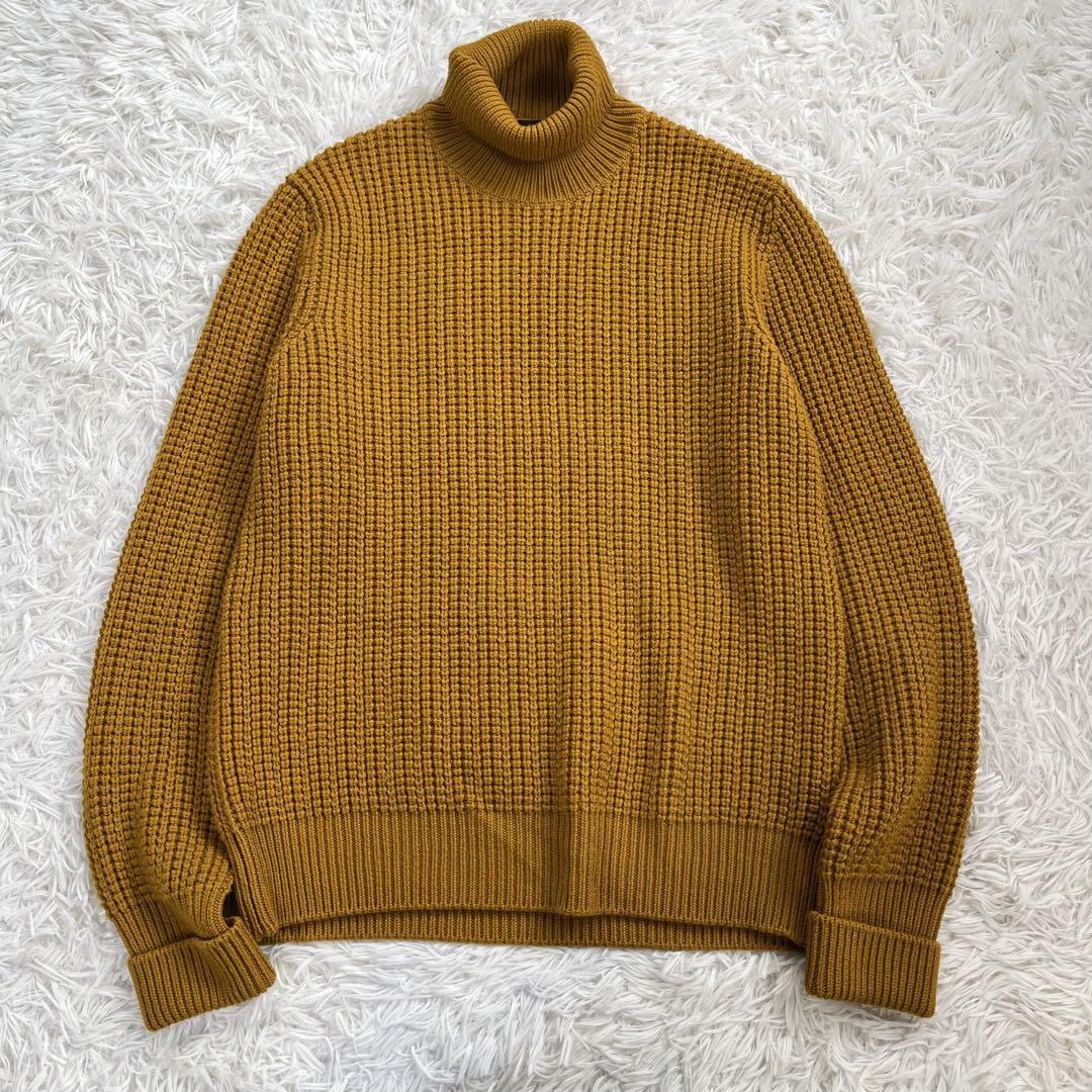 【美品】ダンヒル/dunhill タートルネック ニット セーター　ワッフル編み