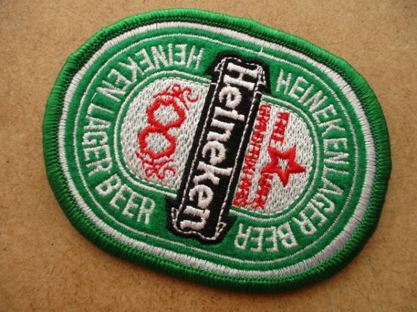 90s ハイネケンHeineken ワッペン/のんべぇ兵衛アルコール飲料オランダBEERビールVintageビンテージPATCHアメカジUSAアメリカ S46_画像3