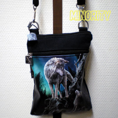 .- shoulder bag - Guidance / man and woman use / Wolf / Wolf / oo kami