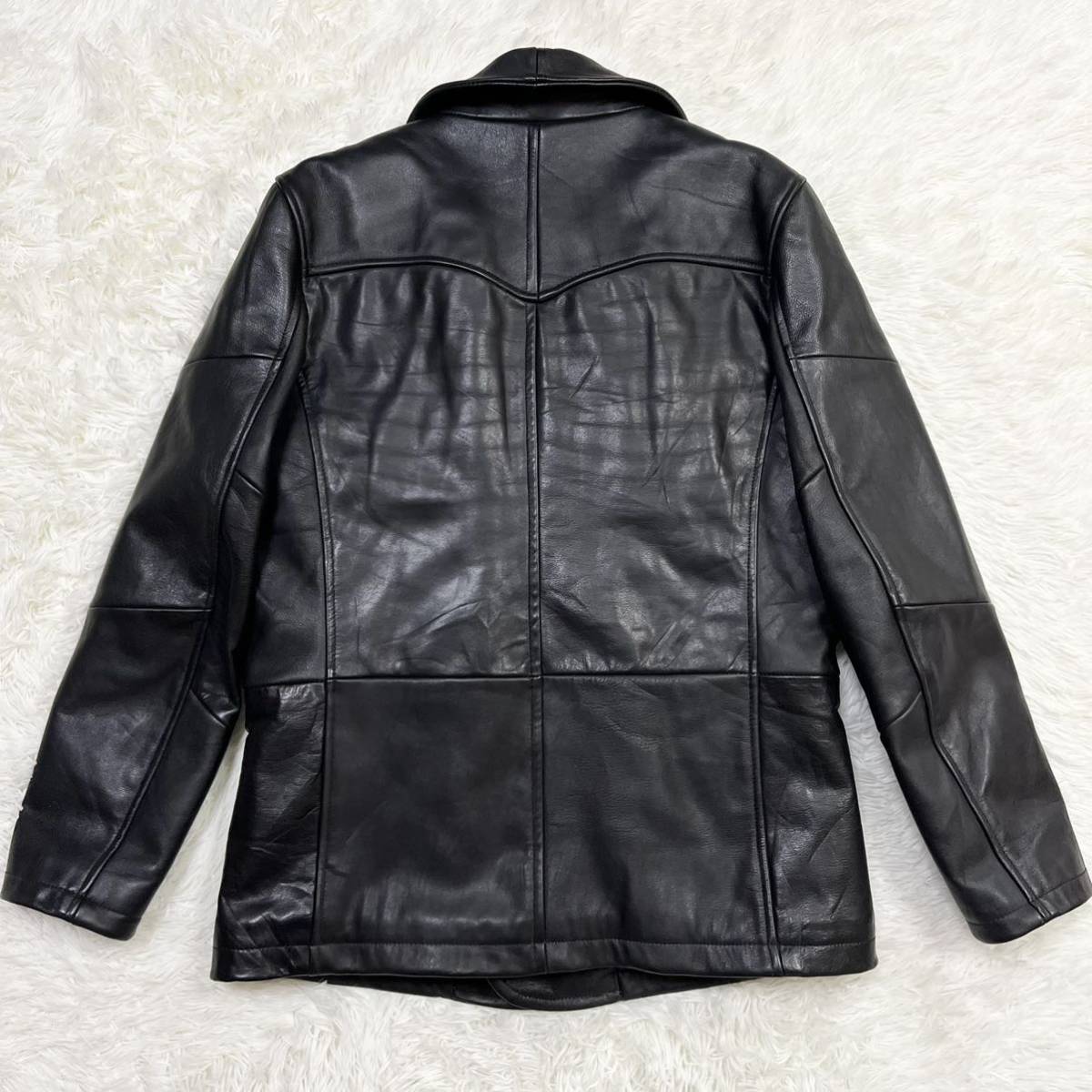 美品 Dress hippy ドレスヒッピー VINTAGE LEATHER P-COAT 本革 美品 Dress hippy ドレスヒッピー VINTAGE LEATHER P-COAT 本革