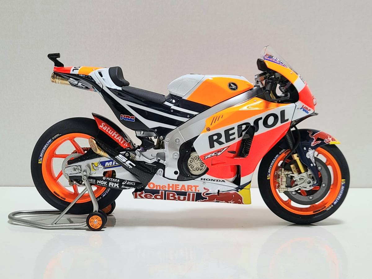 タミヤ改 1/12 MotoGp 2017年 REPSOL HONDA RC213V #93 M.マルケス　完成品_画像2