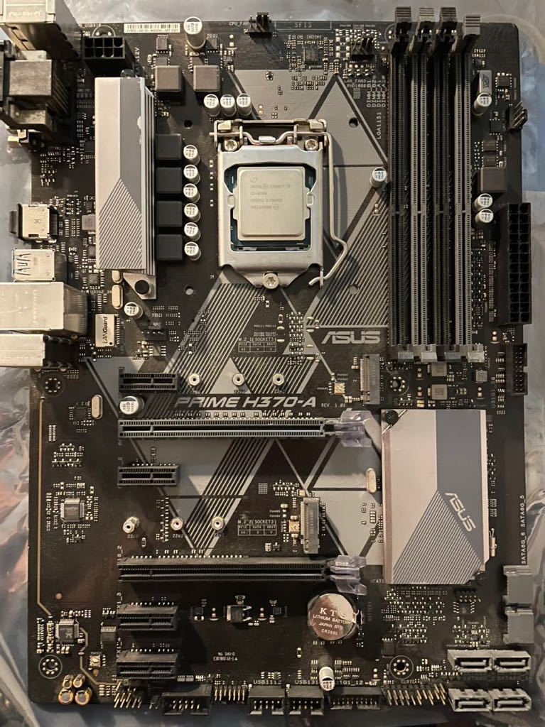 ASUS prime h370-a マザーボード　CPU corei3 セット_画像1