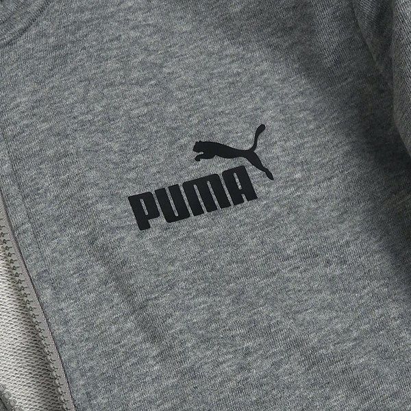 P709 新品 PUMA プーマ フルジップ スウェット ジャケット スタンドカラー ゴルフ L グレー_画像5