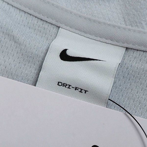 P838 新品 NIKE GOLF ナイキ ハーフジップ ゴルフ トップ シャツ Dri-FIT 軽量ニット 2XL フォトンダスト/ダークスモークグレー_画像4