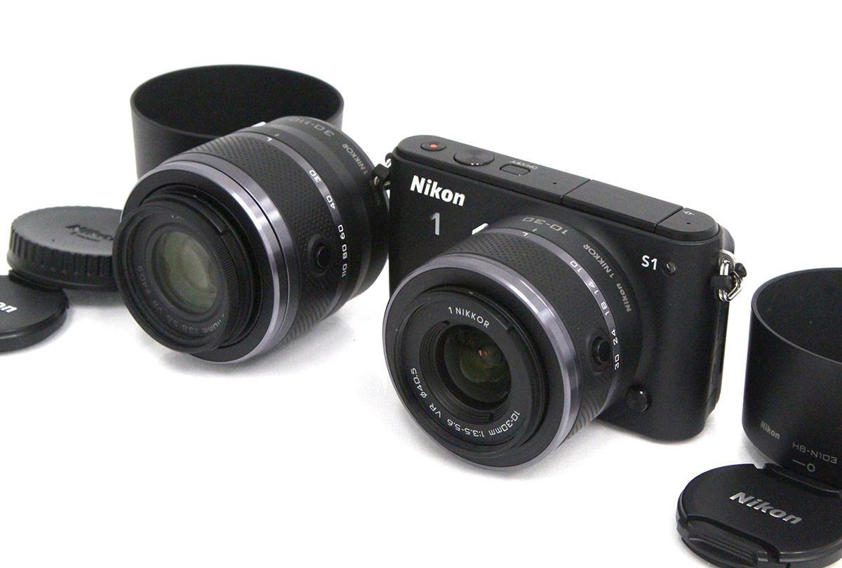 訳有品｜ニコン Nikon 1 S1 ダブルズームキット ブラック γA6008-2Q1A-ψ_画像1