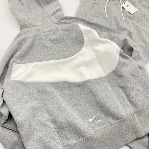 ★新品★NIKE ナイキ テックフリース ビッグスウッシュ パーカー & パンツ セット 上下 DD8223 DH1024 -063 グレー 2XL_画像6