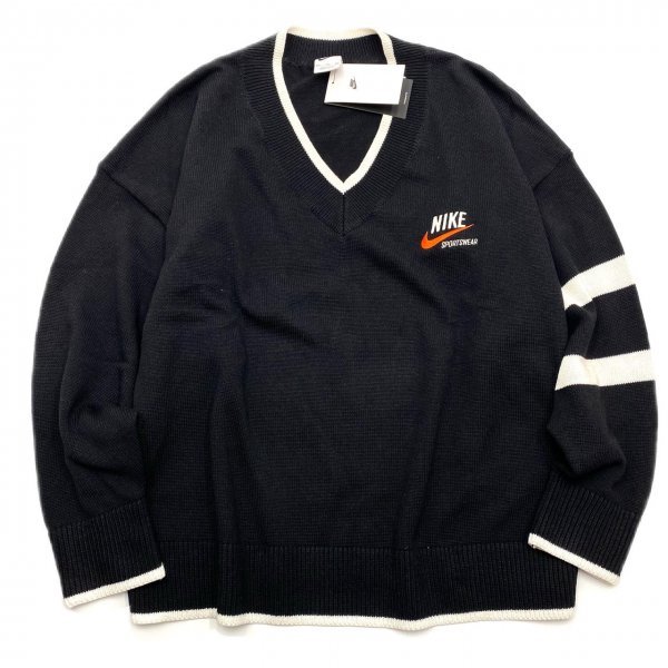 ○新品○NIKE ナイキ NSW オーバーサイズ トレンド ニットセーター DX0009-010 黒 XL