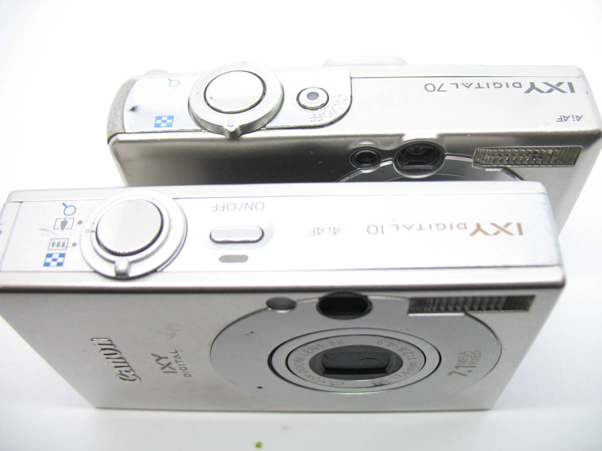 ★送料：クリックポスト185円★メディア＋予備バッテリー2個＋オマケ！Canon-IXY-DIGITAL-10＋IXY-70【USED：動作確認済】_天面