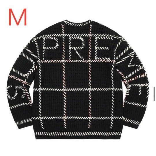 専用】新品 ~Supreme~ Quilt Stitch Sweater Black sizeM ニット 専用】新品 ~Supreme~ Quilt Stitch Sweater Black sizeM ニット