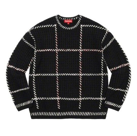 専用】新品 ~Supreme~ Quilt Stitch Sweater Black sizeM ニット 専用】新品 ~Supreme~ Quilt Stitch Sweater Black sizeM ニット