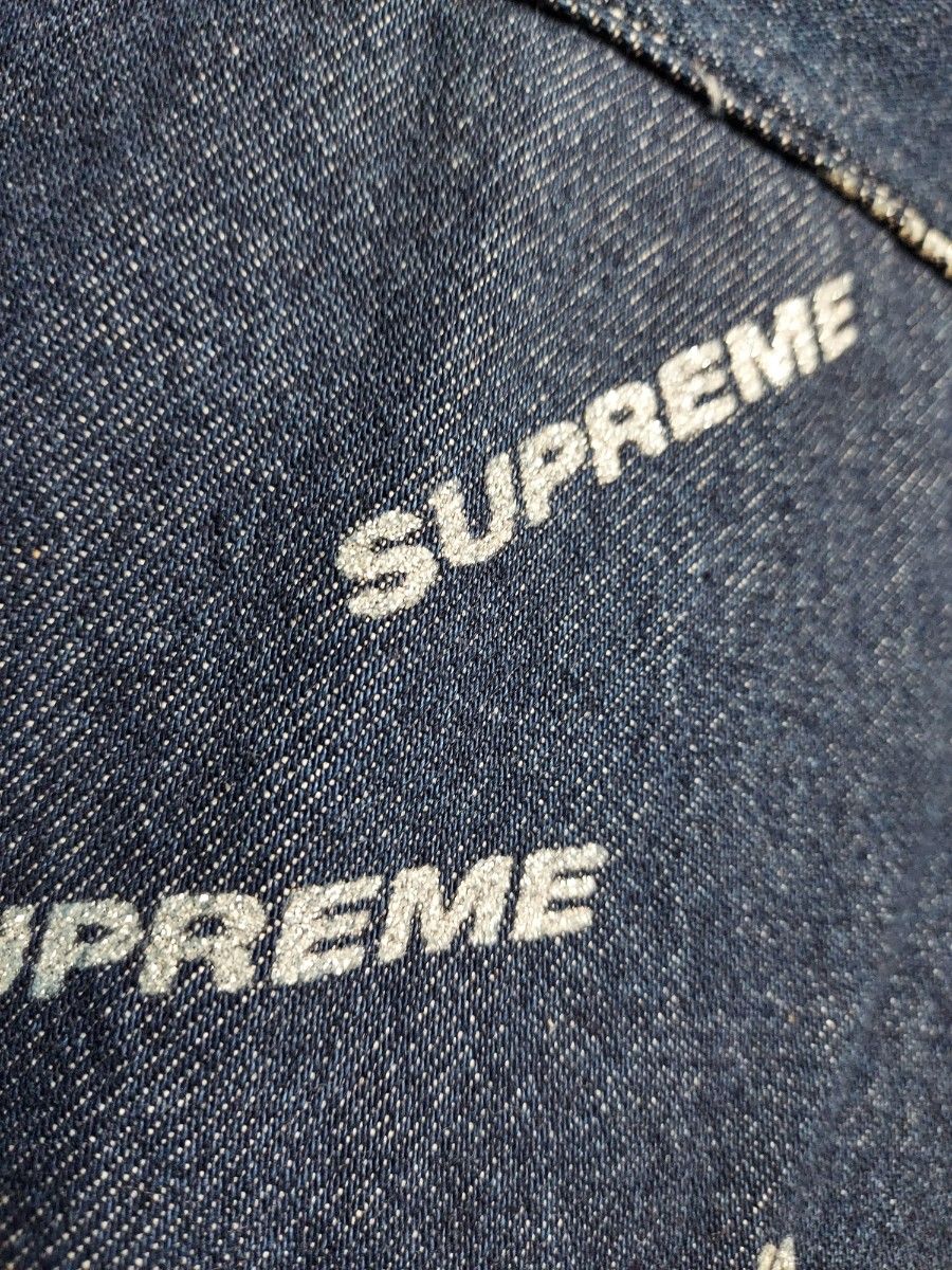 Supreme~ 総柄ロゴ デニムジャケット L DENIM JACKET デニム Supreme~ 総柄ロゴ デニムジャケット L DENIM JACKET デニム