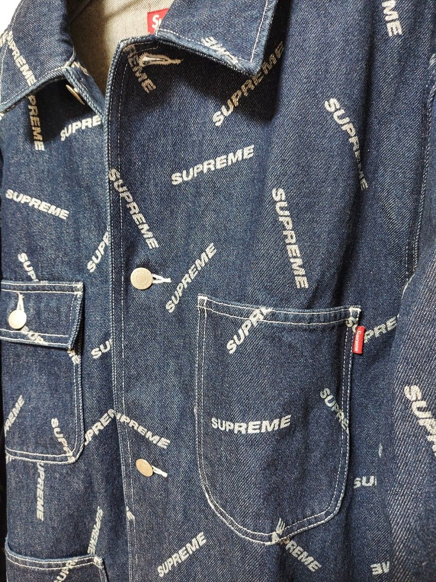 Supreme~ 総柄ロゴ デニムジャケット L DENIM JACKET デニム Supreme~ 総柄ロゴ デニムジャケット L DENIM JACKET デニム