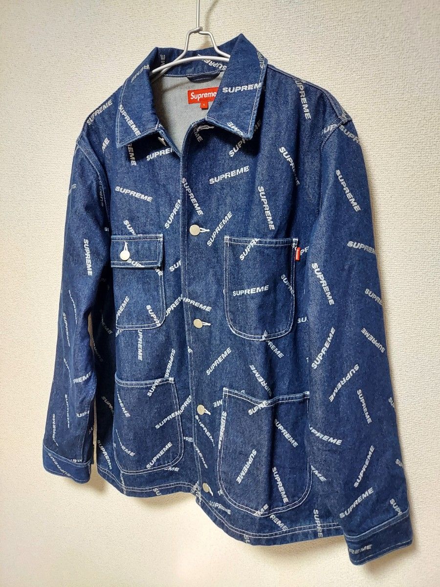 Supreme~ 総柄ロゴ デニムジャケット L DENIM JACKET デニム Supreme~ 総柄ロゴ デニムジャケット L DENIM JACKET デニム