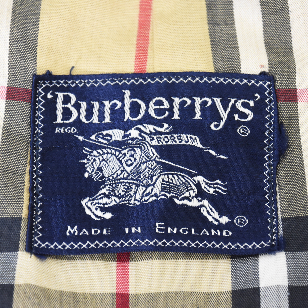 Burbrrys バーバリーズ ステンカラーコート イングランド製 英国製 ベージュ コットンポリエステルコート ビンテージ バーバリー BURBERRY_画像9